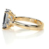 4.10 Carat Emerald Three Stones Moissanite Engagement Ring