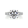 4.05 Carat Pavé Round Channel Setting Moissanite Engagement Ring