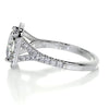 3.95 Carat Cushion Split Halo Moissanite  Engagement Ring