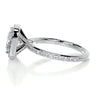 2.10 Carat Cushion Halo Moissanite Diamond Engagement Ring