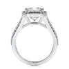 3.50 ct Radiant Halo Split Shank Moissanite Engagement Ring