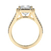 3.50 ct Radiant Halo Split Shank Moissanite Engagement Ring