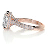 3.6 carat Radiant Hidden Halo Triple Pave Moissanite Engagement Ring
