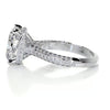 3.6 carat Radiant Hidden Halo Triple Pave Moissanite Engagement Ring