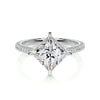 2.50 ct Princess Hidden Halo Moissanite Engagement Ring