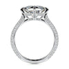 2.50 ct Princess Hidden Halo Moissanite Engagement Ring