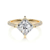 2.50 ct Princess Hidden Halo Moissanite Engagement Ring