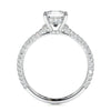 2.50 ct Princess Hidden Halo Triple Pave Moissanite Engagement Ring