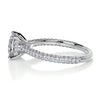 2.50 ct Princess Hidden Halo Triple Pave Moissanite Engagement Ring