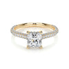 2.50 ct Princess Hidden Halo Triple Pave Moissanite Engagement Ring