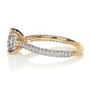 2.50 ct Princess Hidden Halo Triple Pave Moissanite Engagement Ring