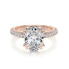 3.5 ct Spectacular Oval Hidden Halo Triple Pave Engagement Ring
