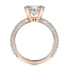 3.5 ct Spectacular Oval Hidden Halo Triple Pave Engagement Ring