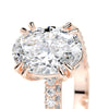 3.5 ct Spectacular Oval Hidden Halo Triple Pave Engagement Ring