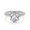 3.5 ct Spectacular Oval Hidden Halo Triple Pave Engagement Ring