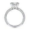 3.5 ct Spectacular Oval Hidden Halo Triple Pave Engagement Ring