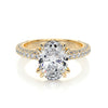 3.5 ct Spectacular Oval Hidden Halo Triple Pave Engagement Ring