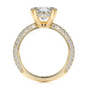 3.5 ct Spectacular Oval Hidden Halo Triple Pave Engagement Ring