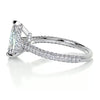 2.0 ct Pear Halo Triple Pave Moissanite Engagement Ring