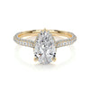 2.0 ct Pear Halo Triple Pave Moissanite Engagement Ring