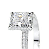 2.25 ct Radiant Cut Moissanite Triple Pavé Engagement Ring