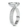 2.80 ct Radiant Cut Moissanite Hidden Halo Bridal Wedding Ring Set