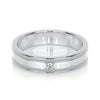 Bezel Set Designing Comfortable Solitaire Moissanite  Wedding Band