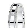 Bezel Set Designing Comfortable Solitaire Moissanite  Wedding Band