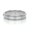 Bezel Set Designing Comfortable Solitaire Moissanite  Wedding Band