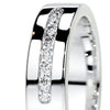 8 Diamonds Channel Set Moissanite Wedding Band