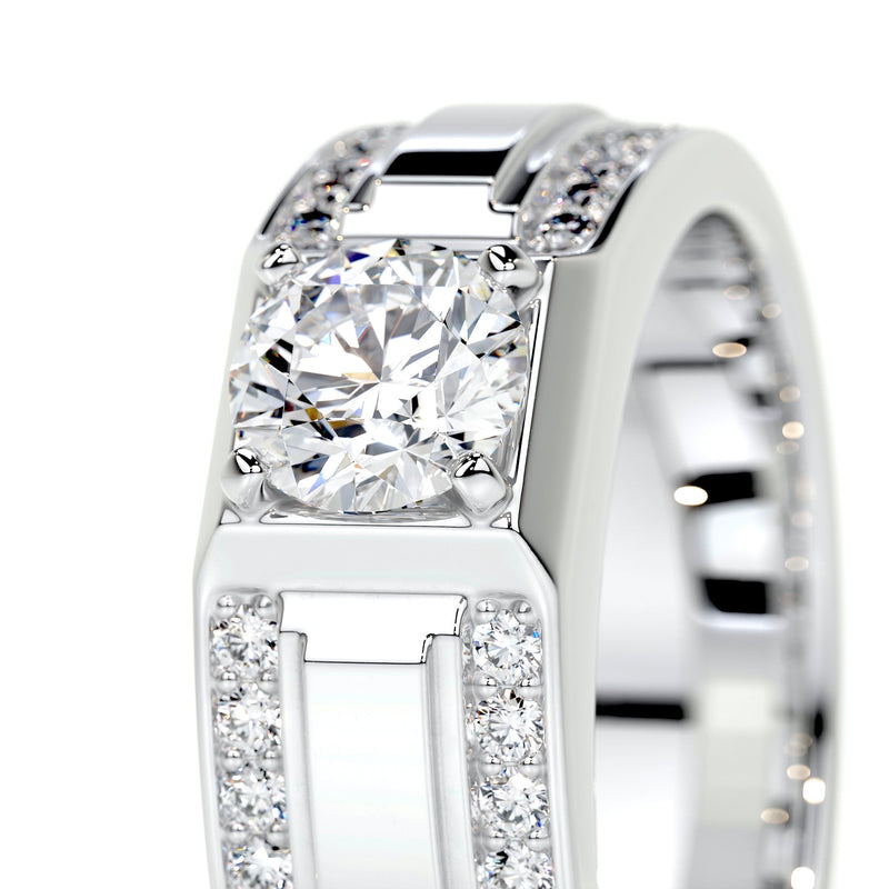 Special Thick Comfortable Moissanite Wedding Band