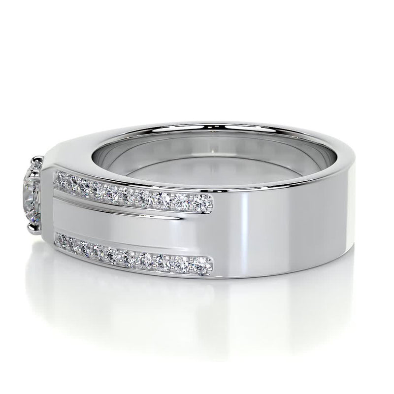 Special Thick Comfortable Moissanite Wedding Band