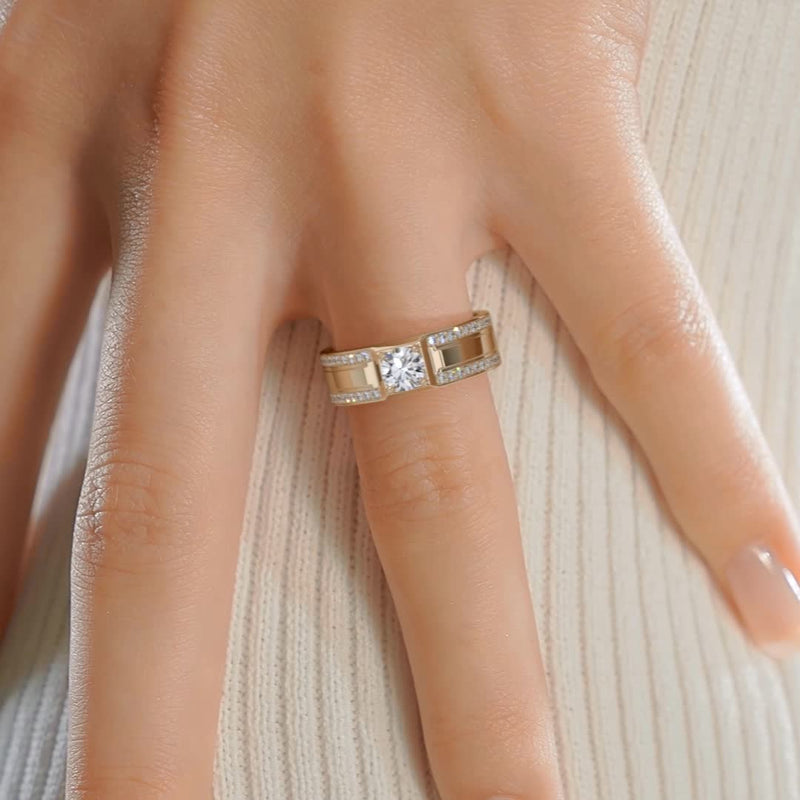 Special Thick Comfortable Moissanite Wedding Band