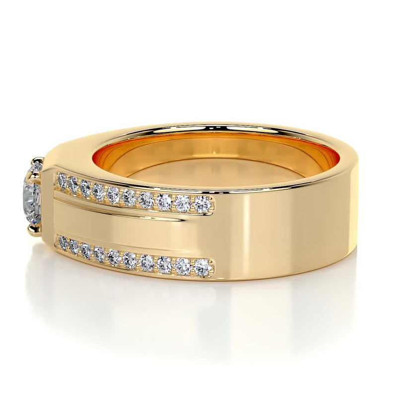 Special Thick Comfortable Moissanite Wedding Band