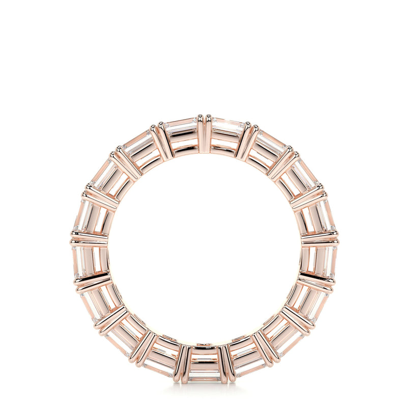 Emerald Full Eternity Moissanite Wedding Band