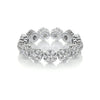Full Eternity Round Cut Halo Moissanite Wedding Band