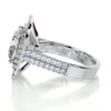 4.0 Ct Cushion Double Halo Moissanite Engagement Ring