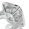 4.0 Ct Cushion Double Halo Moissanite Engagement Ring