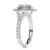 3.35 Carat Round Double Halo Moissanite Engagement Ring