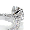 2.25 Carat Round Triple Pave Moissanite Engagement Ring
