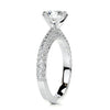 2.25 Carat Round Triple Pave Moissanite Engagement Ring