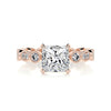 2.50 Carat Stunner Bubble Princess Pave Moissanite Engagement Ring