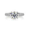 3.5 Carat Round Triple Pave Moissanite Dual Tone Engagement Ring
