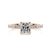 2.1 Carat Radiant Hidden Halo Moissanite Engagement Ring
