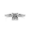 2.1 Carat Radiant Hidden Halo Moissanite Engagement Ring