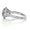 3.95 Carat Round Halo Bezel Triple Pave Moissanite Engagement Ring