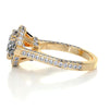 3.95 Carat Round Halo Bezel Triple Pave Moissanite Engagement Ring