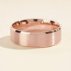 7.0mm Beveled Edge Men's Gold Wedding Band