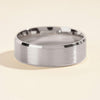 7.0mm Beveled Edge Men's Gold Wedding Band