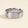 7mm Matte Brushed Beveled Edge Men's Wedding Band